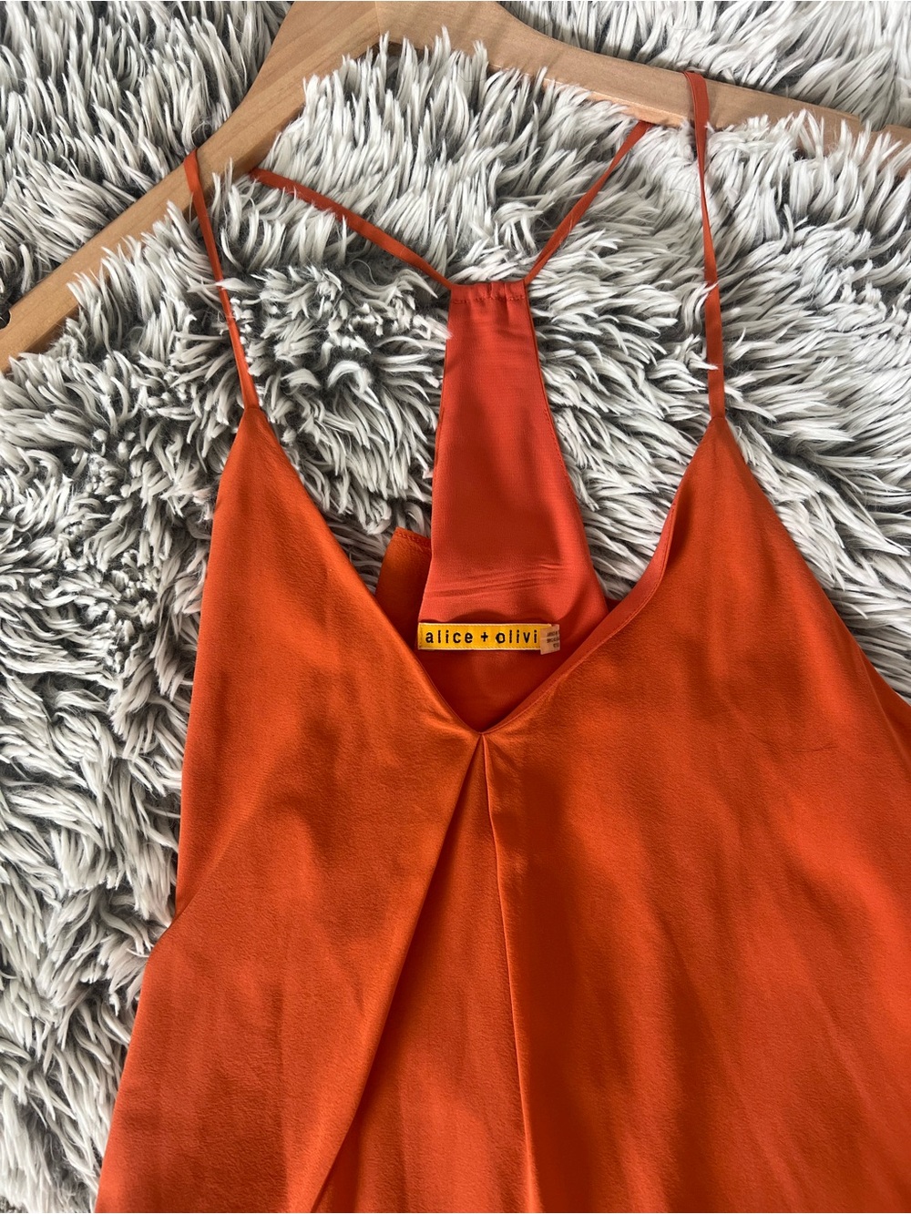 Alice + Olivia Orange Slip Mini Dress XS TP